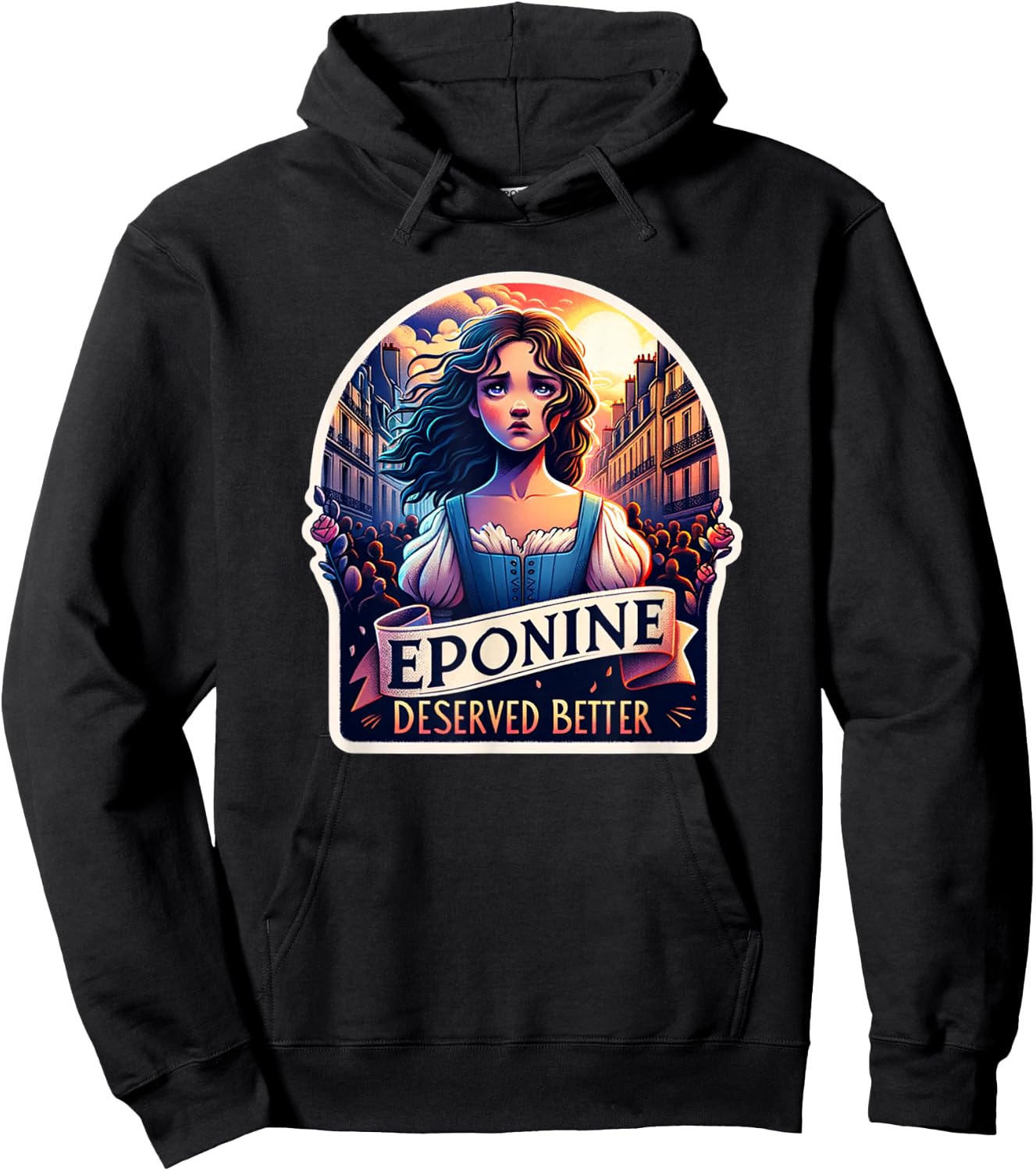 Les Mis Vinage Eponine Deserved Better French Revolution Hoodie - Hoodie | Black