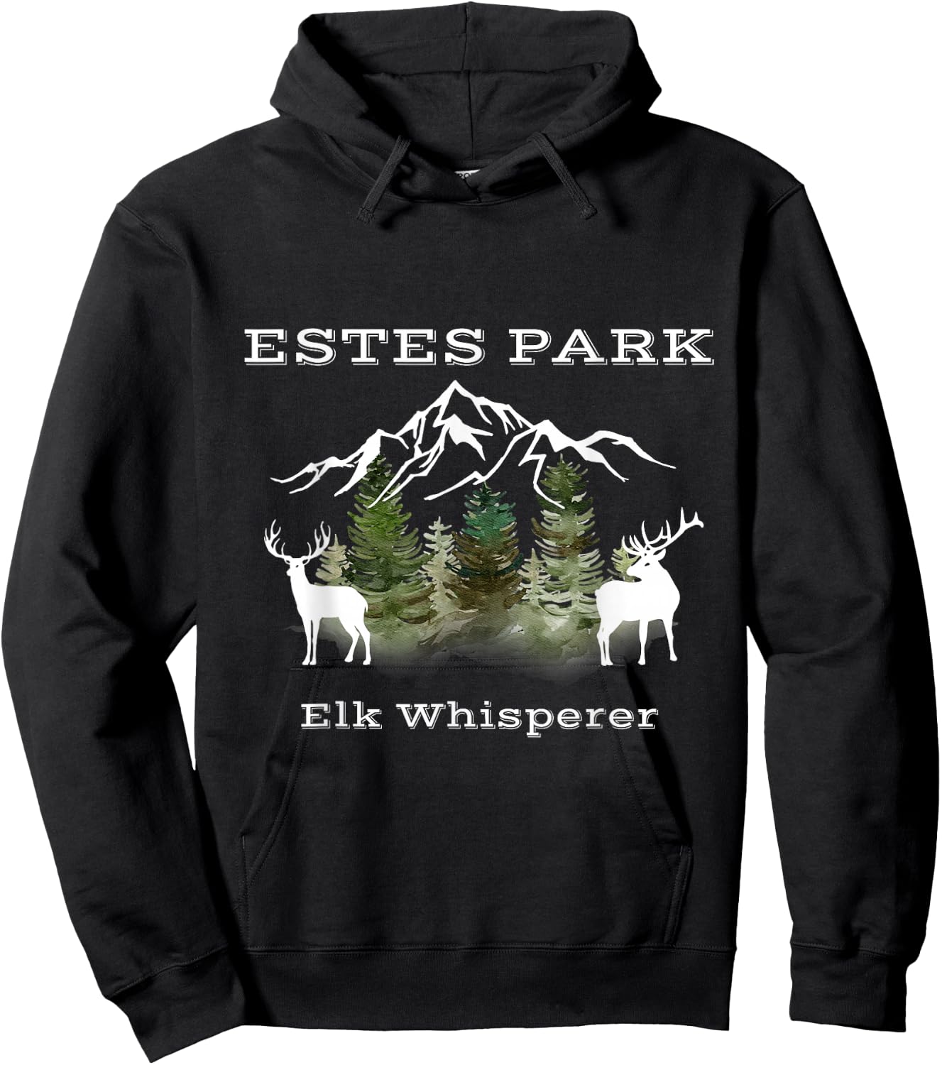Estes Park Colorado Elk Whisperer Funny Hoodie - Hoodie | Black