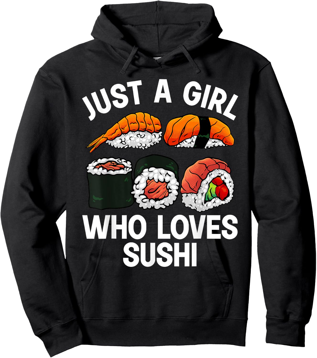 Cool Sushi Teen Girls Sushi Lovers Japanese Food Hoodie - Hoodie | Black