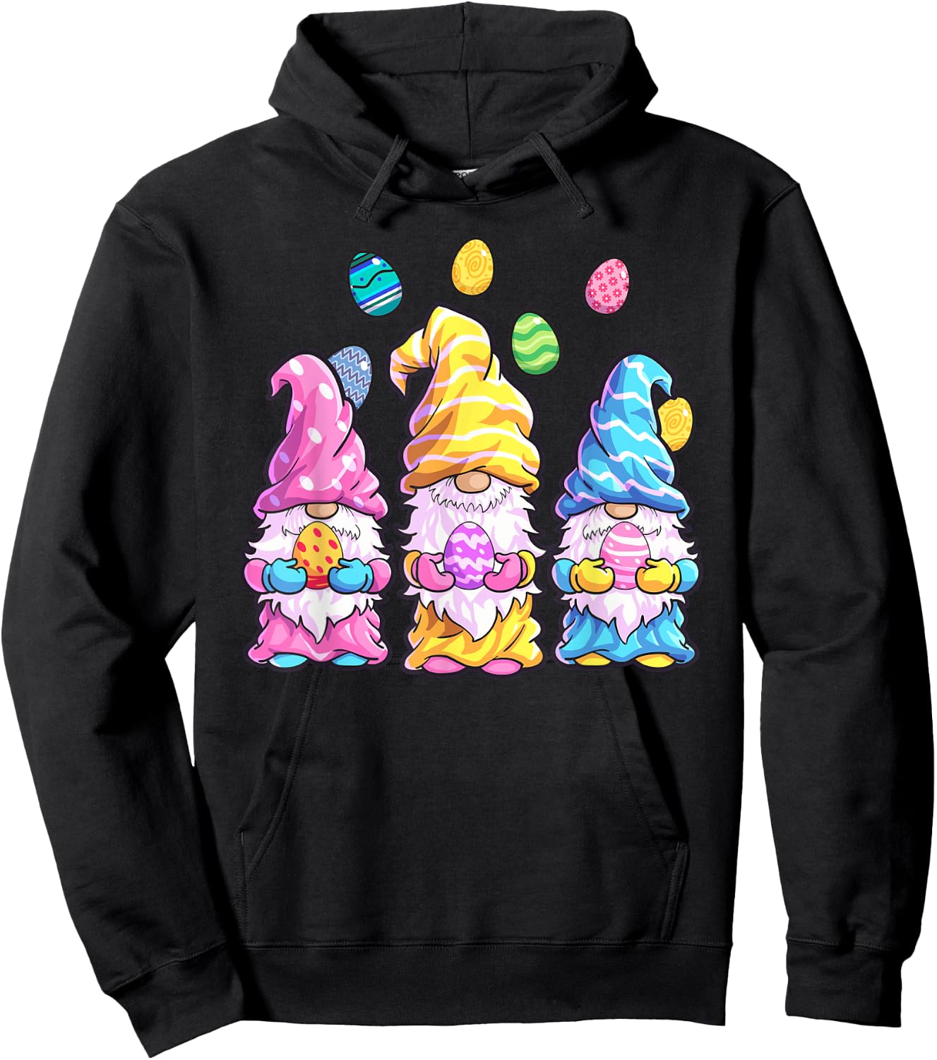 Gnome Easter Shirt Women Easter Outfit Easter Girls Hoodie - Hoodie | Black