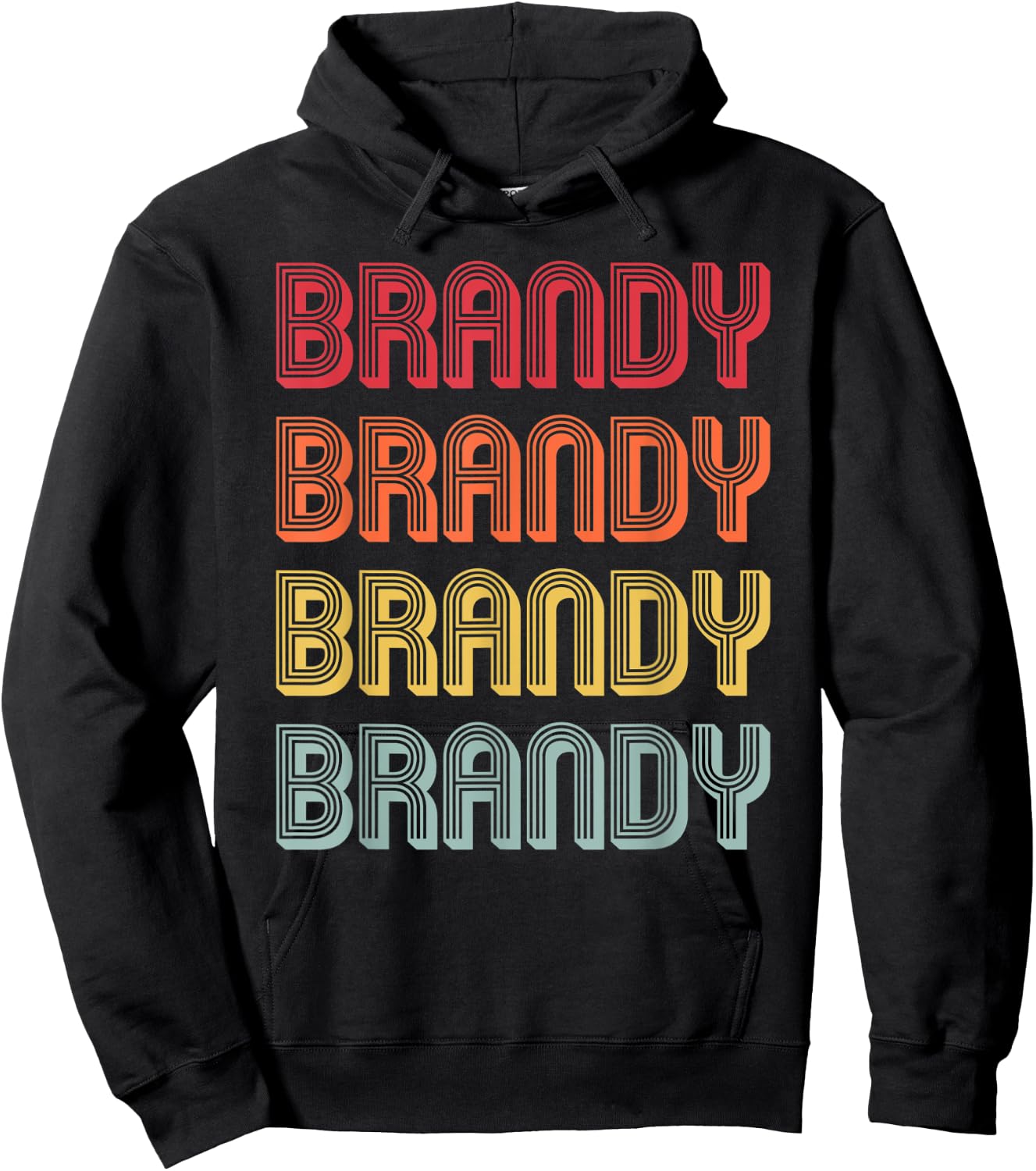 BRANDY Gift Name Personalized Retro Vintage 80s 90s Birthday Hoodie - Hoodie | Black