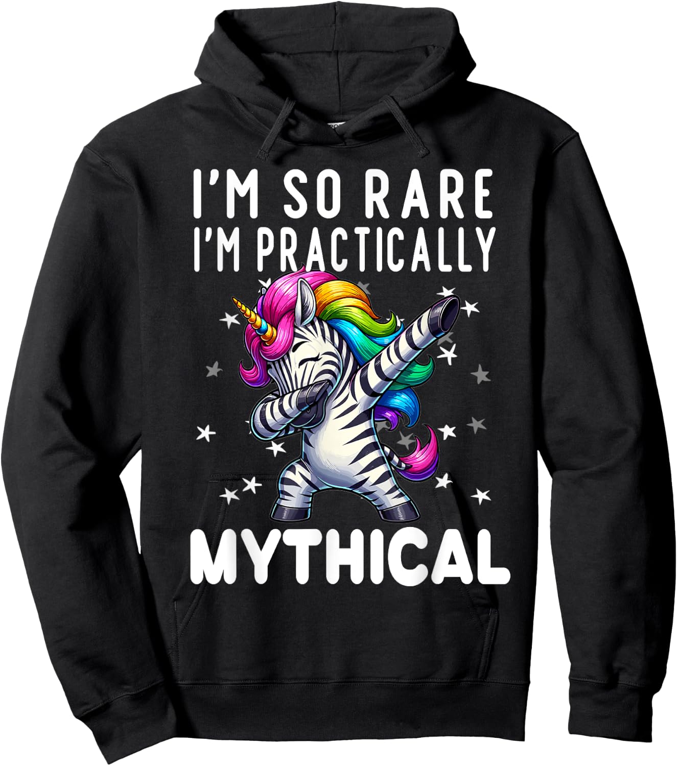 EDS Warrior Zebra Ribbon Awareness Ehlers Danlos Syndrome Hoodie - Hoodie | Black