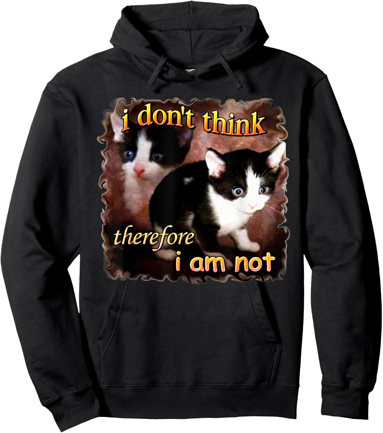 I Don't Think Therefore I Am Not Funny Cat Women Hoodie - Hoodie | Black