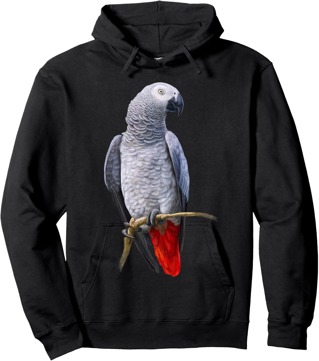 Beautiful African Grey Parrot Hoodie - Hoodie | Black