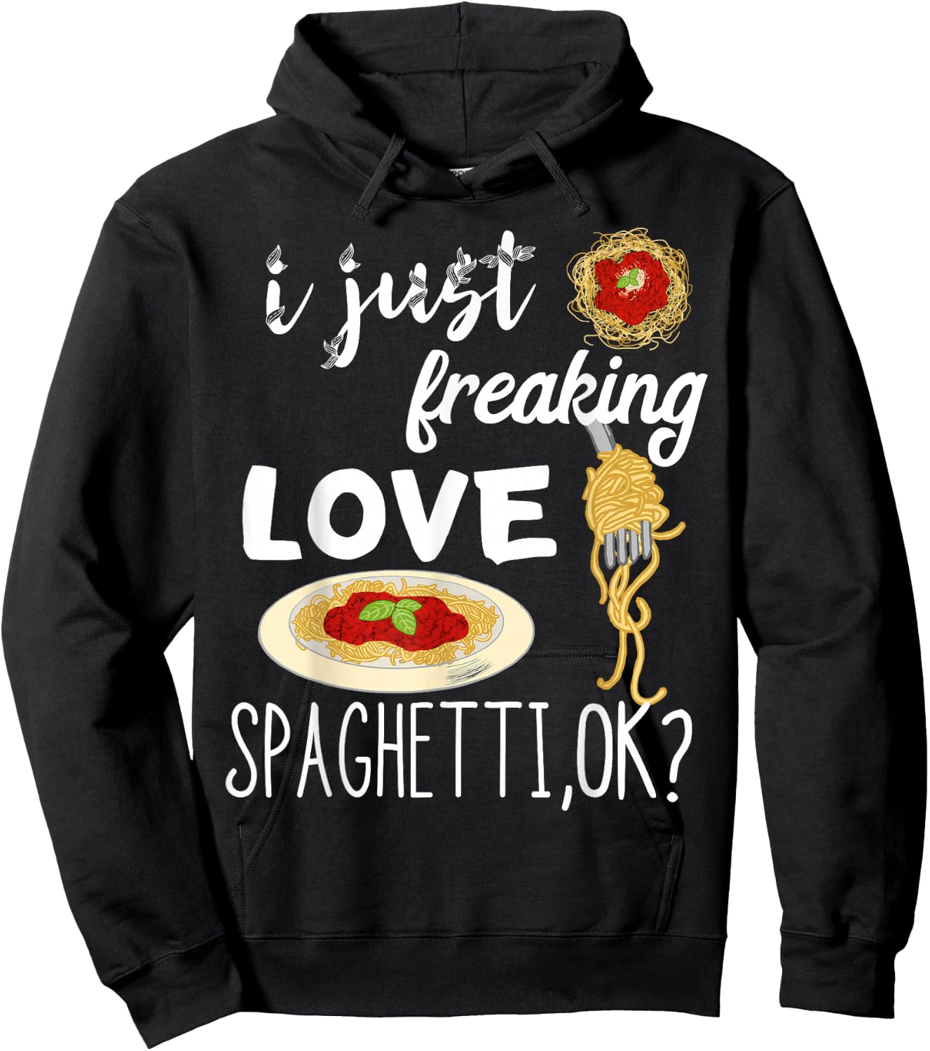 Italian Spaghetti Italian Pasta Noodle Love Chef Hoodie - Hoodie | Black