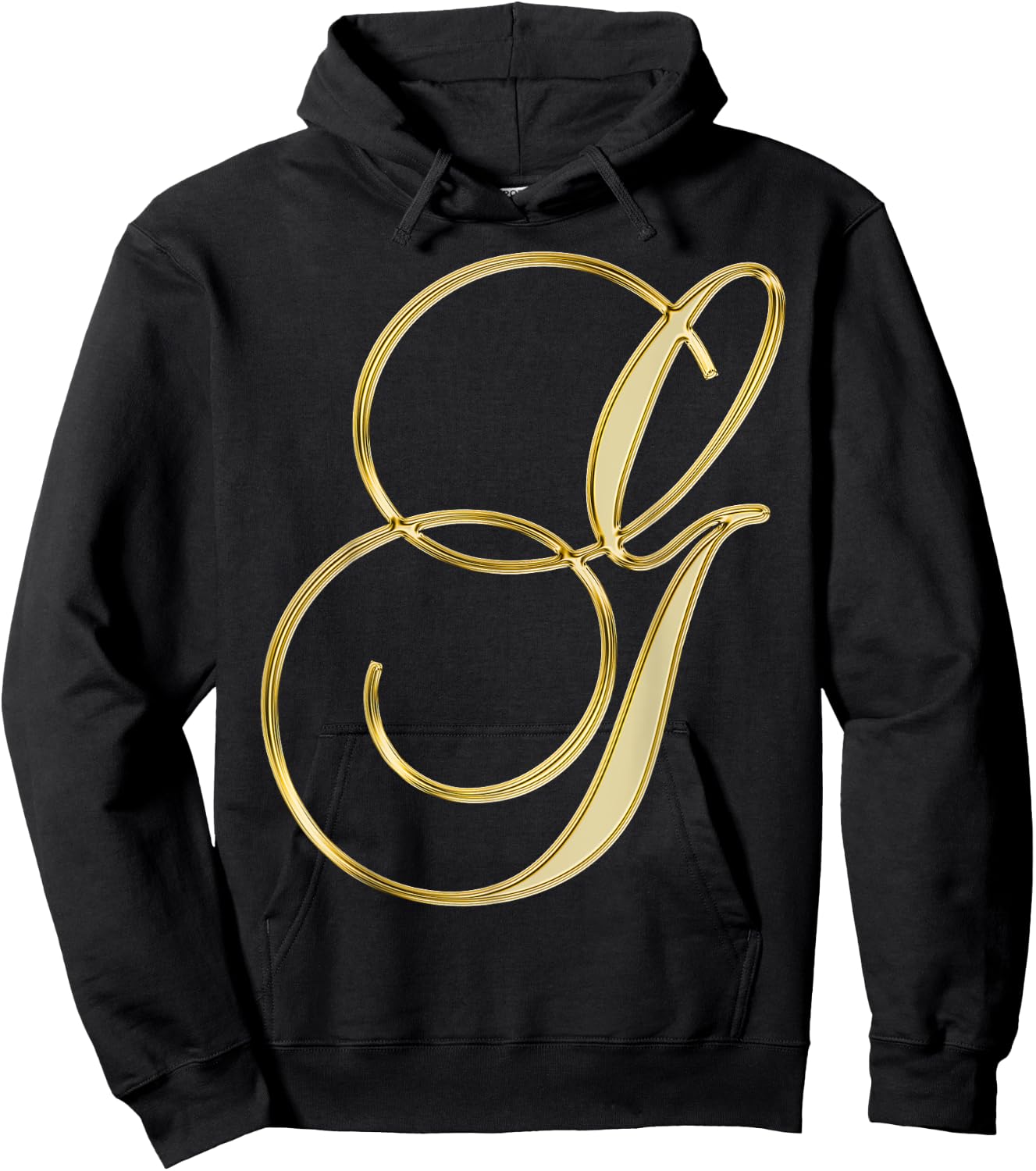 Monogram Initial Letter G Hoodie - Hoodie | Black