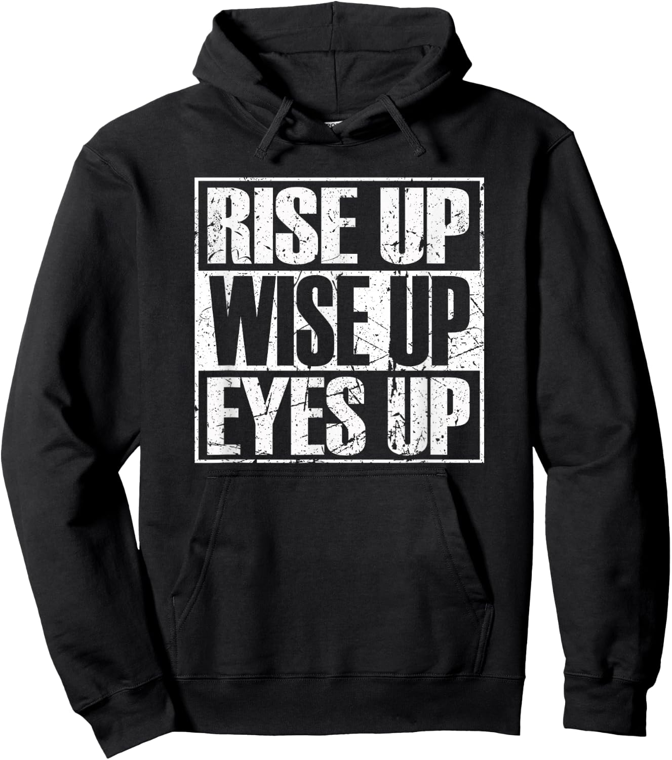 Rise up Wise up Eyes up Vintage Retro Motivational Gift Hoodie - Hoodie | Black