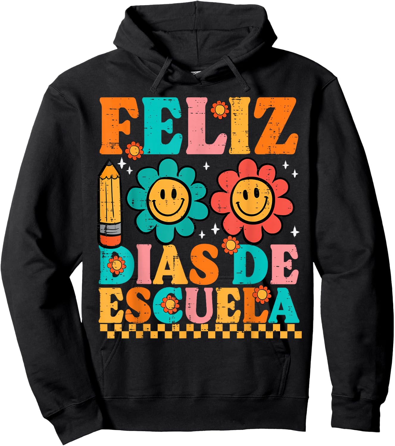Feliz 100 Diaz De Escuela 100th Day School Spanish Teacher Hoodie - Hoodie | Black