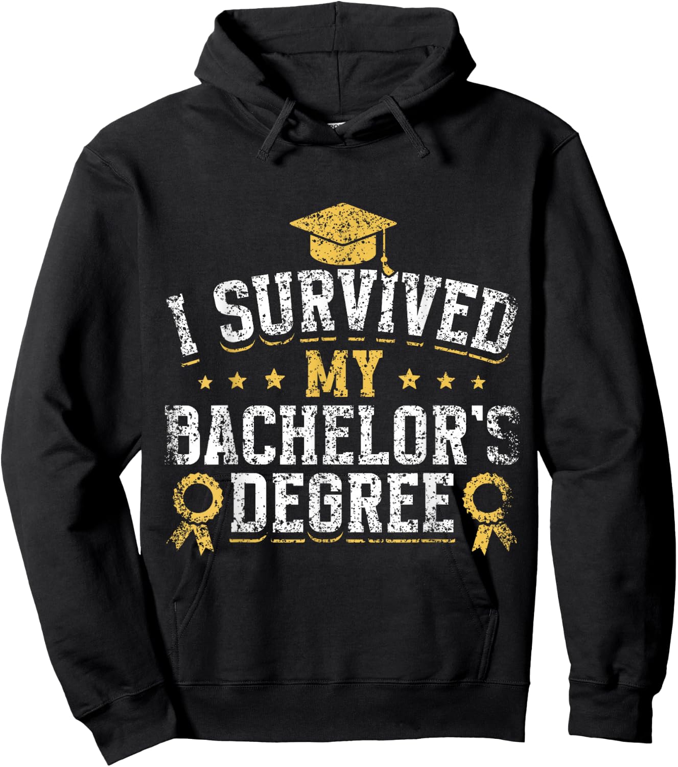 I Survived My Bachelor's Degree Party Bachelor Graduation Hoodie - Hoodie | Black
