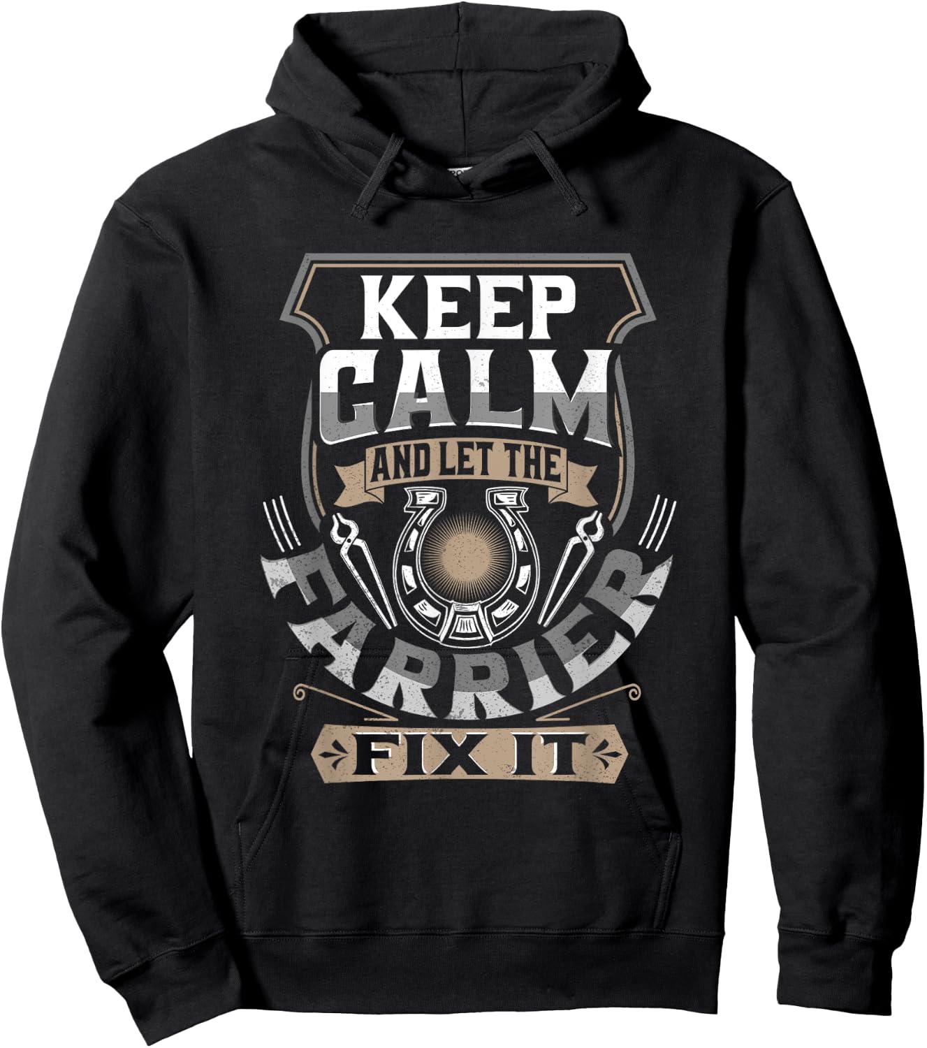 Farrier Gifts Horse Maintenance Horse Shoeing Farrier Hoodie - Hoodie | Black