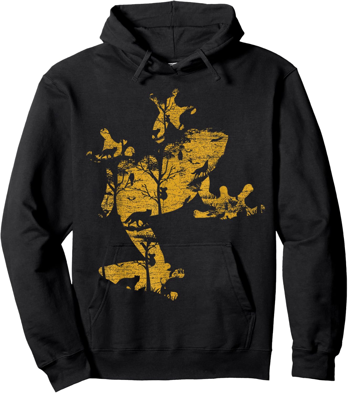 Silhouette Frog Hoodie - Hoodie | Black