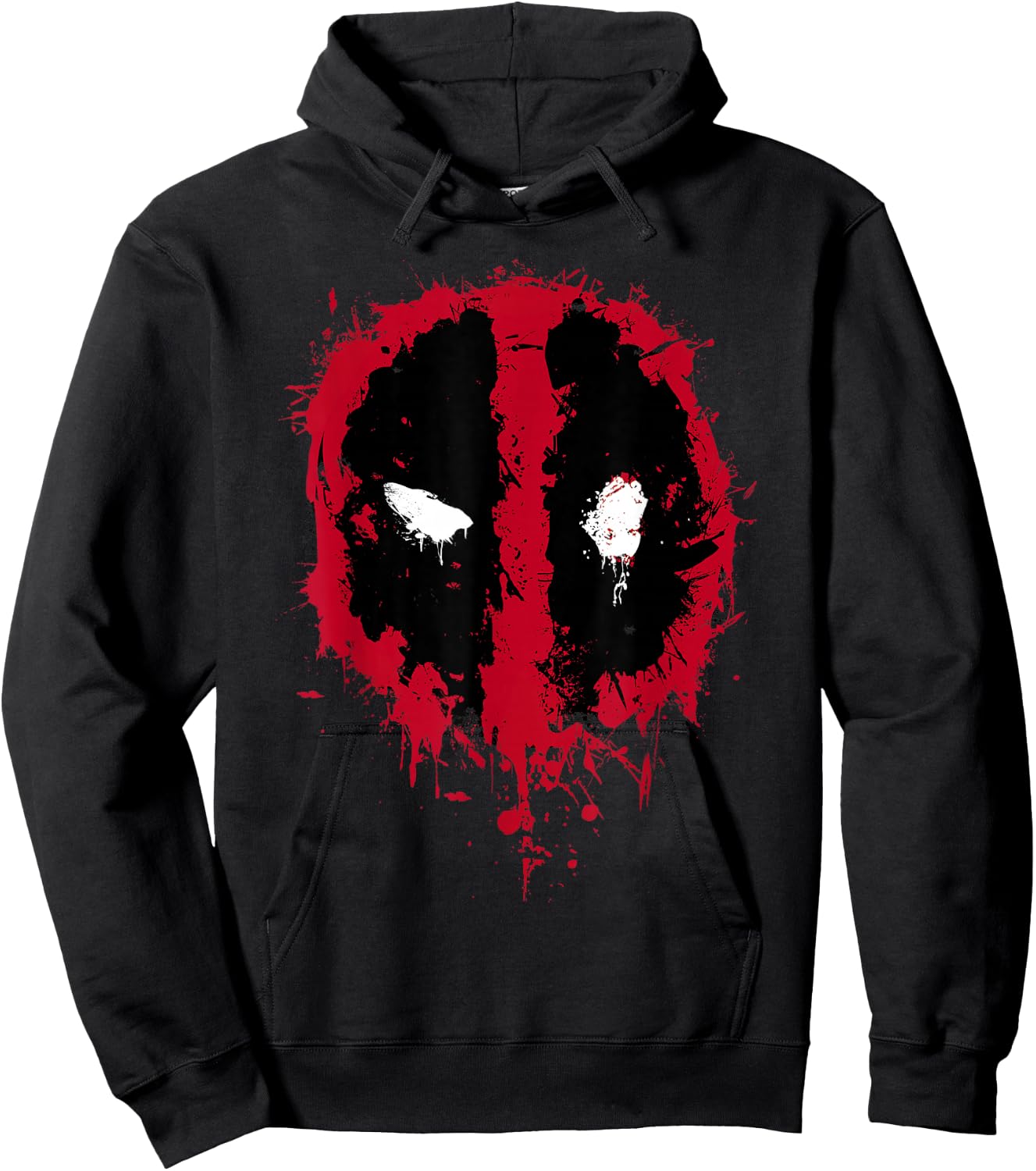 Marvel Deadpool Paint Splatter Logo Hoodie - Hoodie | Black
