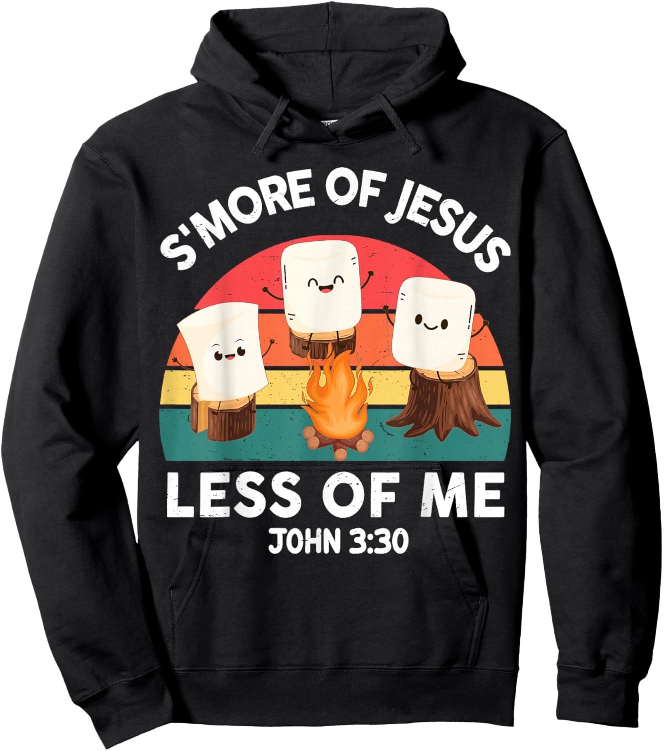 Kids S'more Of Jesus And Less Of Me Girl Religious Christian Hoodie - Hoodie | Black