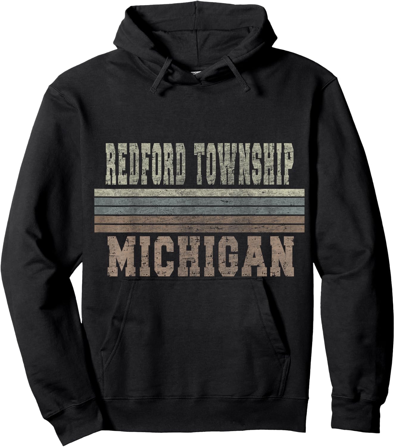 Retro Redford Township Michigan Hoodie - Hoodie | Black