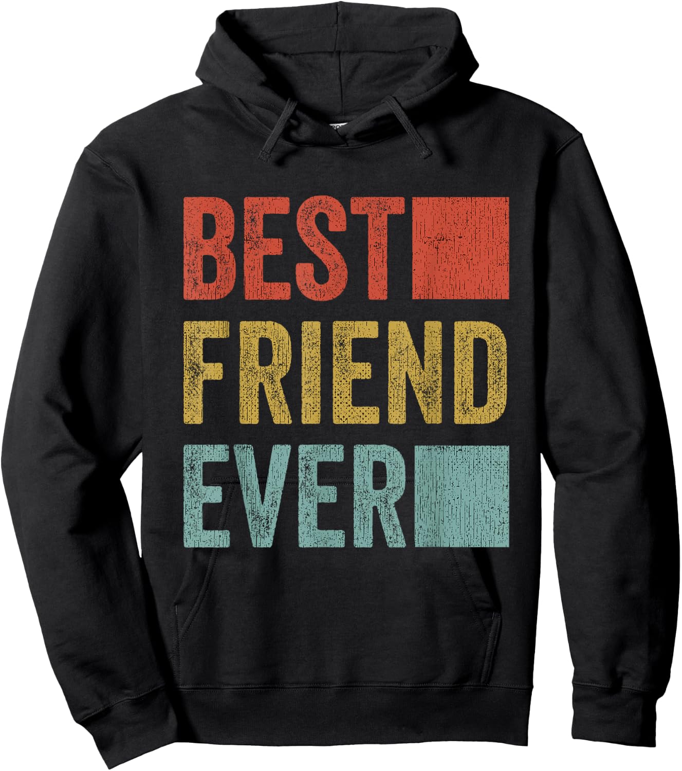 Vintage Retro Best Friends Best Friend Ever BFF Friends Hoodie - Hoodie | Black