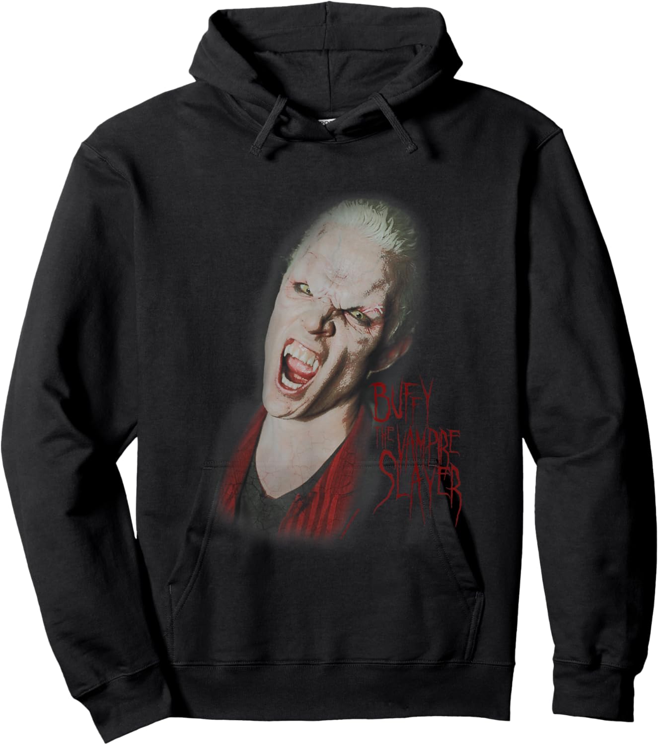 Buffy The Vampire Slayer Spike Vampire Face Closeup Vintage Hoodie - Hoodie | Black