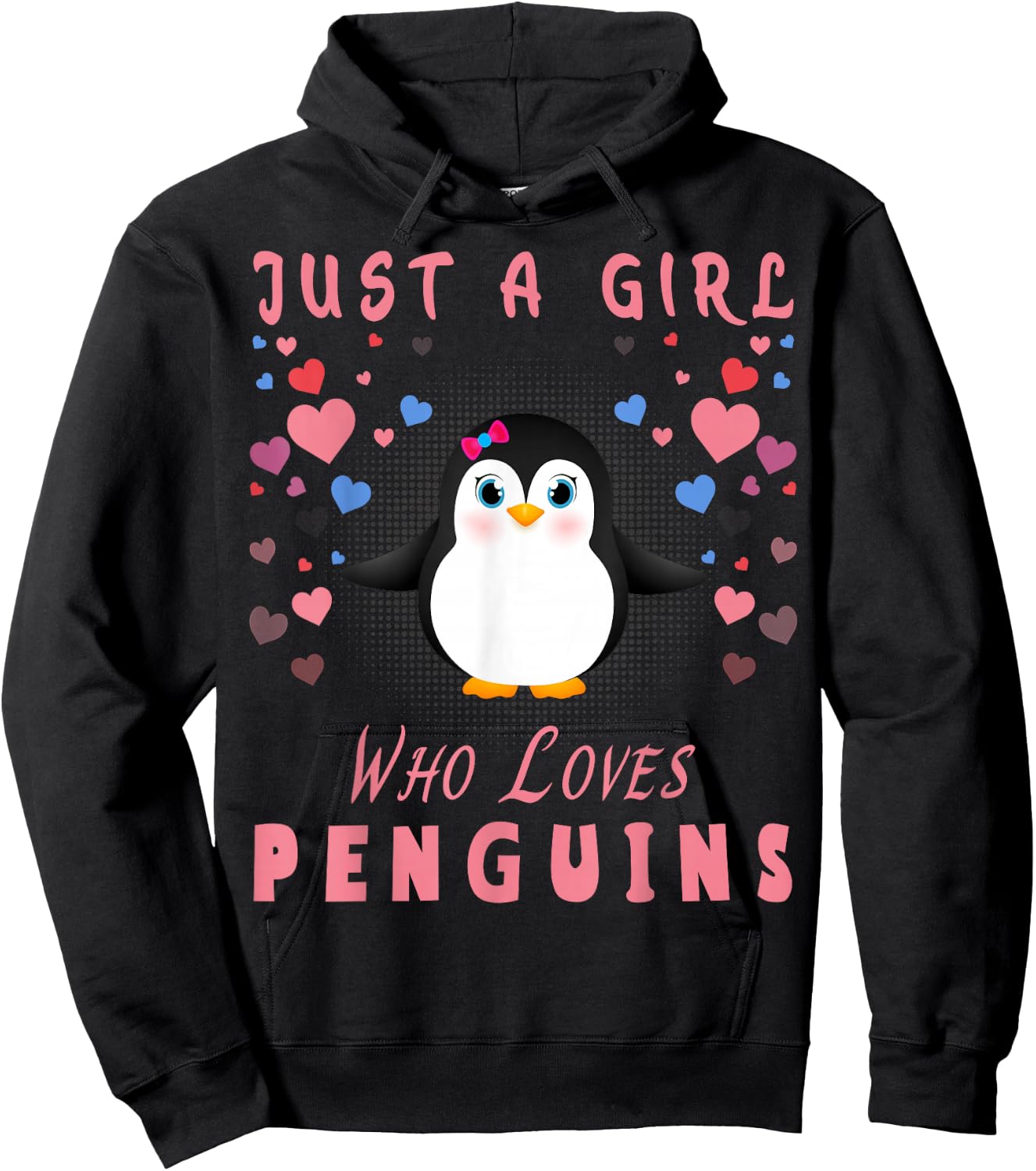 Just a Girl Who Loves Penguins Hoodie - Hoodie | Black