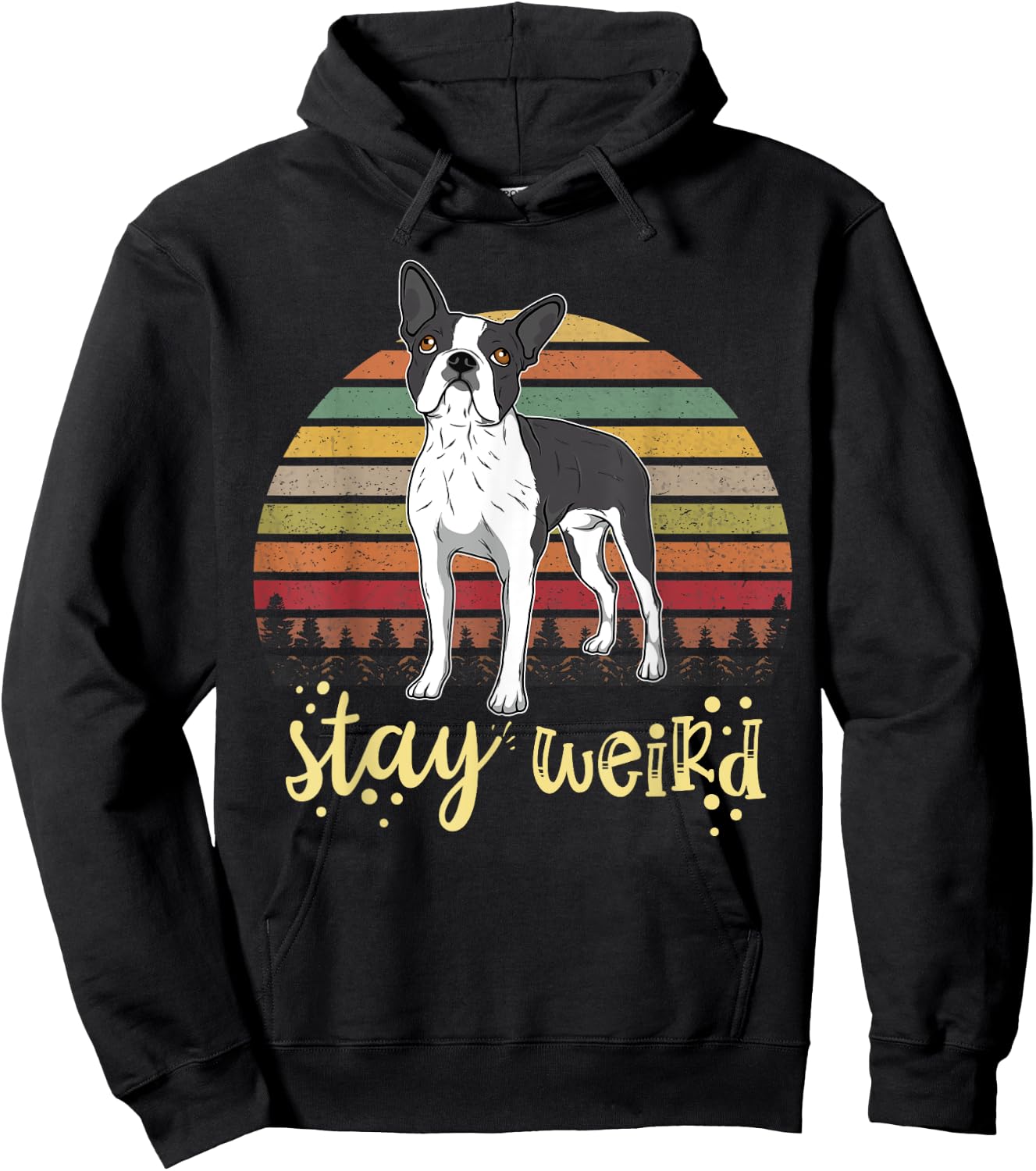 Boston Terrier Boston-Bulldog Hoodie - Hoodie | Black