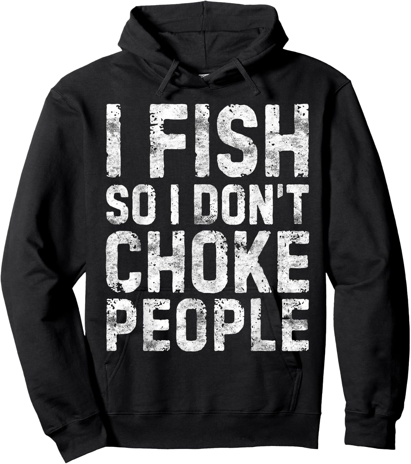 I Fish So I Don't Choke People Shirt Fisherman Hoodie - Hoodie | Black