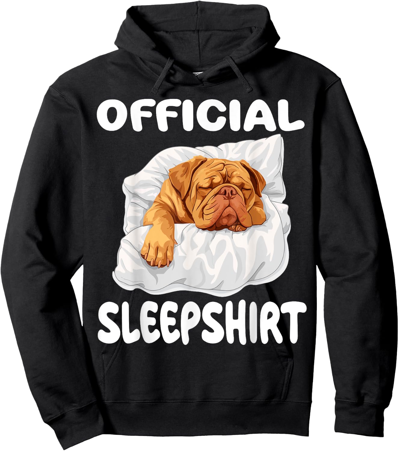 Dogue De Bordeaux Dog Official Sleepshirt Pajamas Nightgown Hoodie - Hoodie | Black