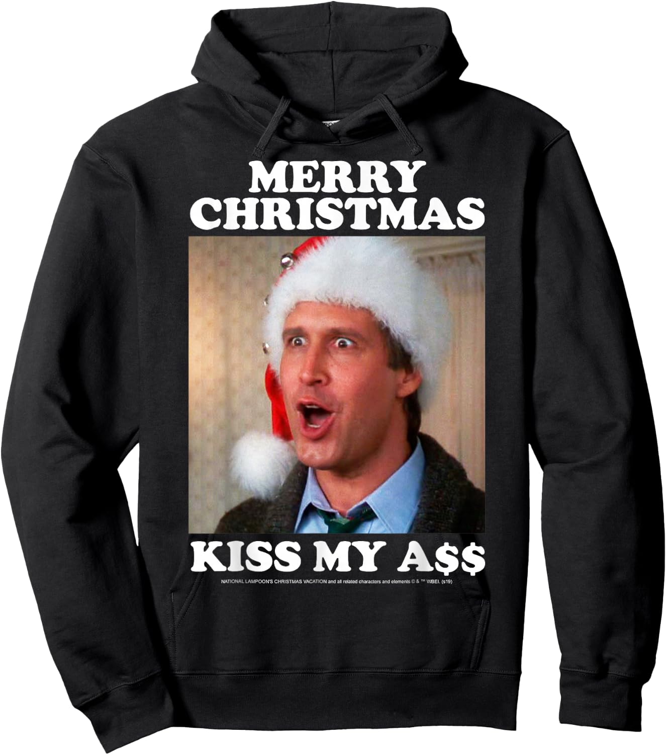 Christmas Vacation Merry Christmas Kiss My A$$ Hoodie - Hoodie | Black