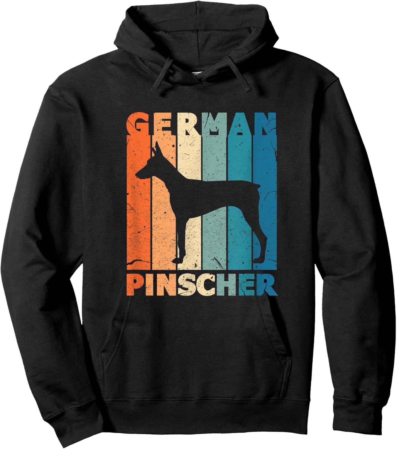 German Pinscher Vintage German Dog Owner Retro Gift Outfit Hoodie - Hoodie | Black