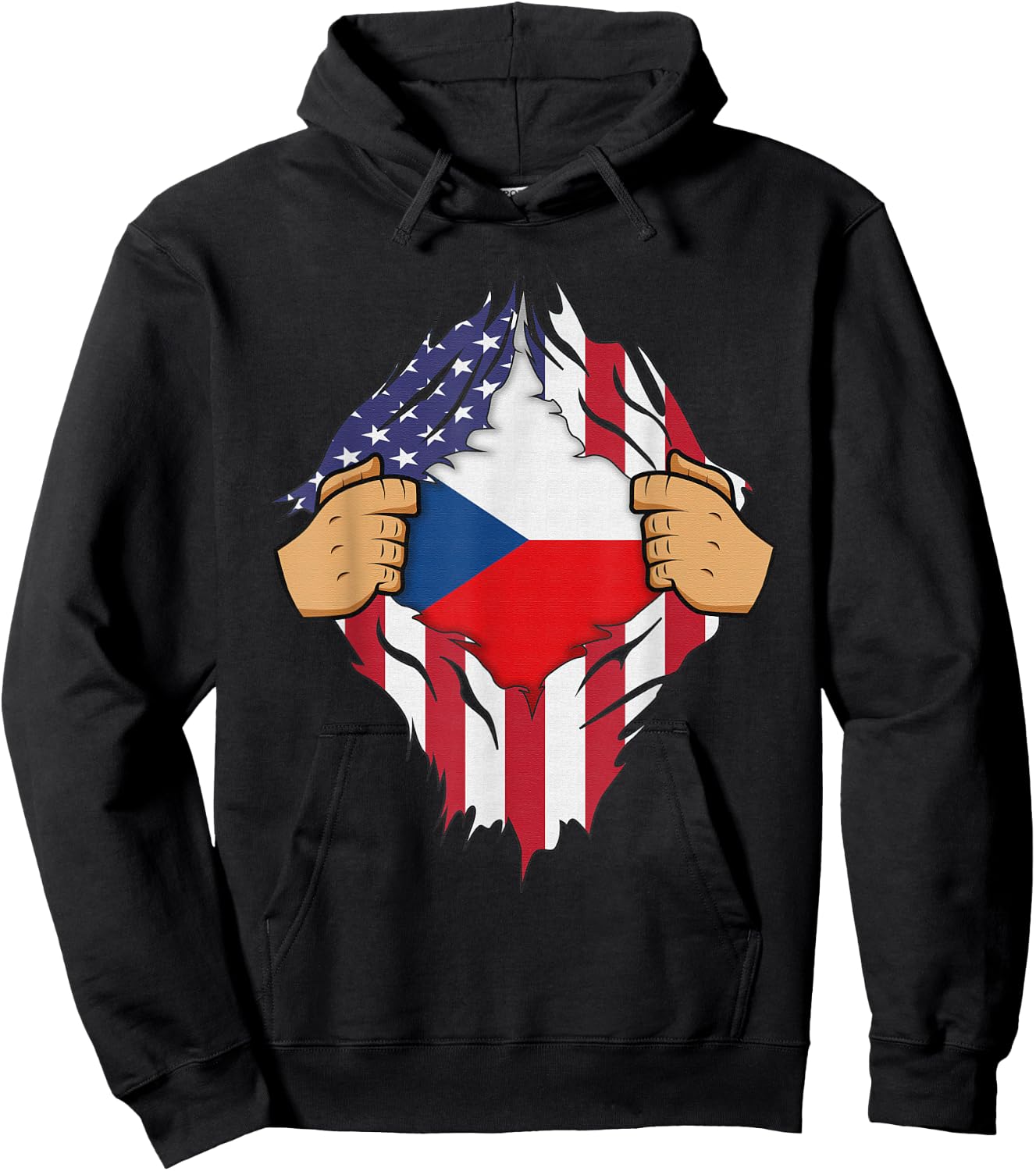 CZECH FLAG CZECH REPUBLIC Men Women Kids Gift Hoodie - Hoodie | Black