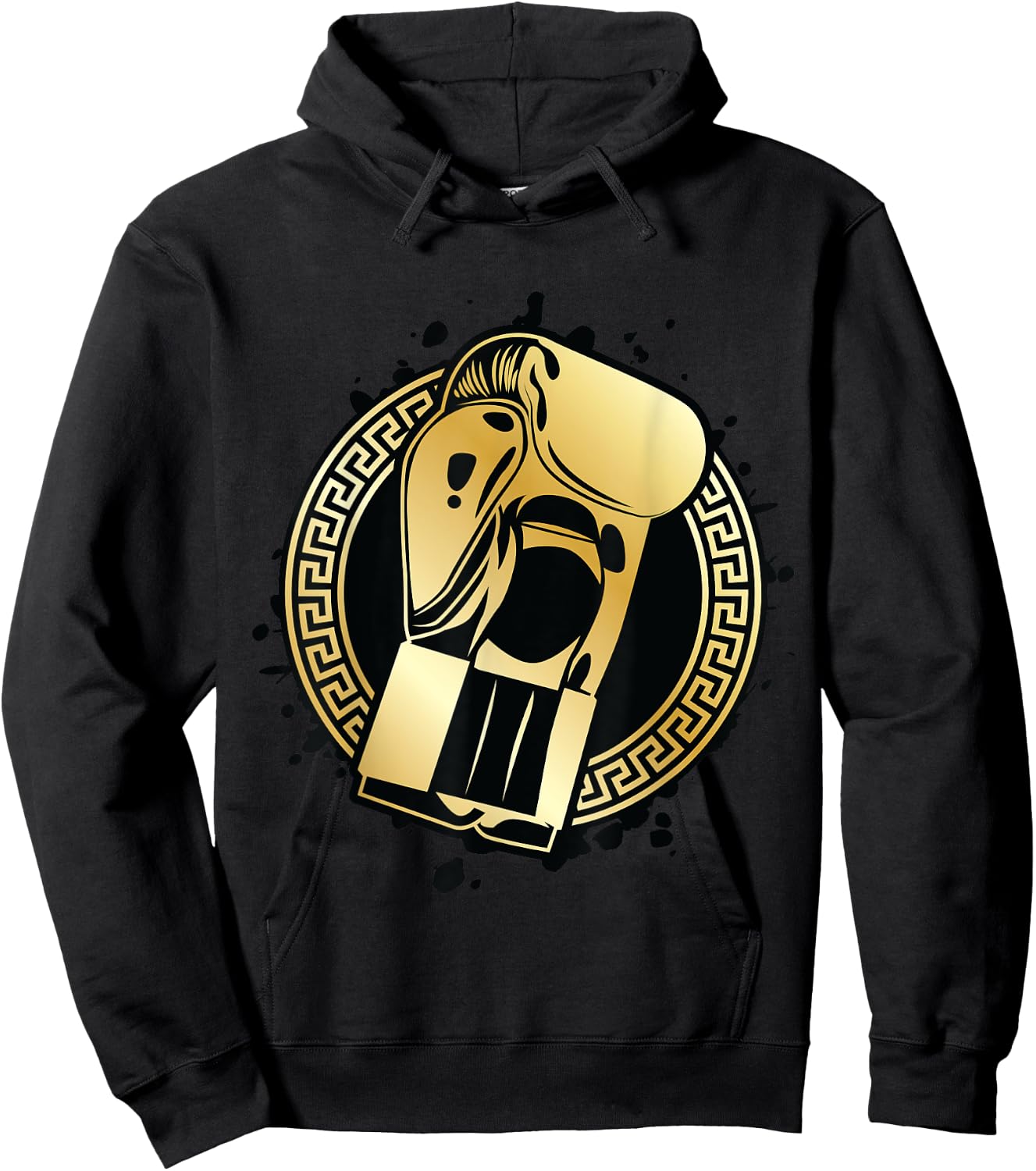Boxing Gloves Gold Fighter Symbol Winner Punch Gym Champ Hoodie - Hoodie | Black