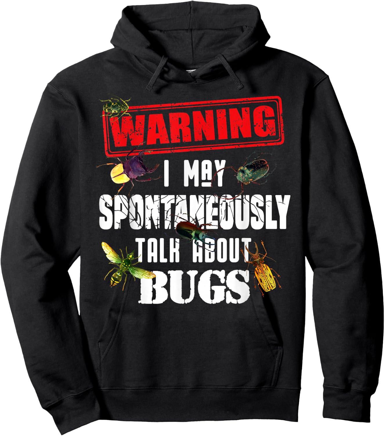 Cool Warning Talk About Bugs Funny Insect Collector Boy Gift Hoodie - Hoodie | Black