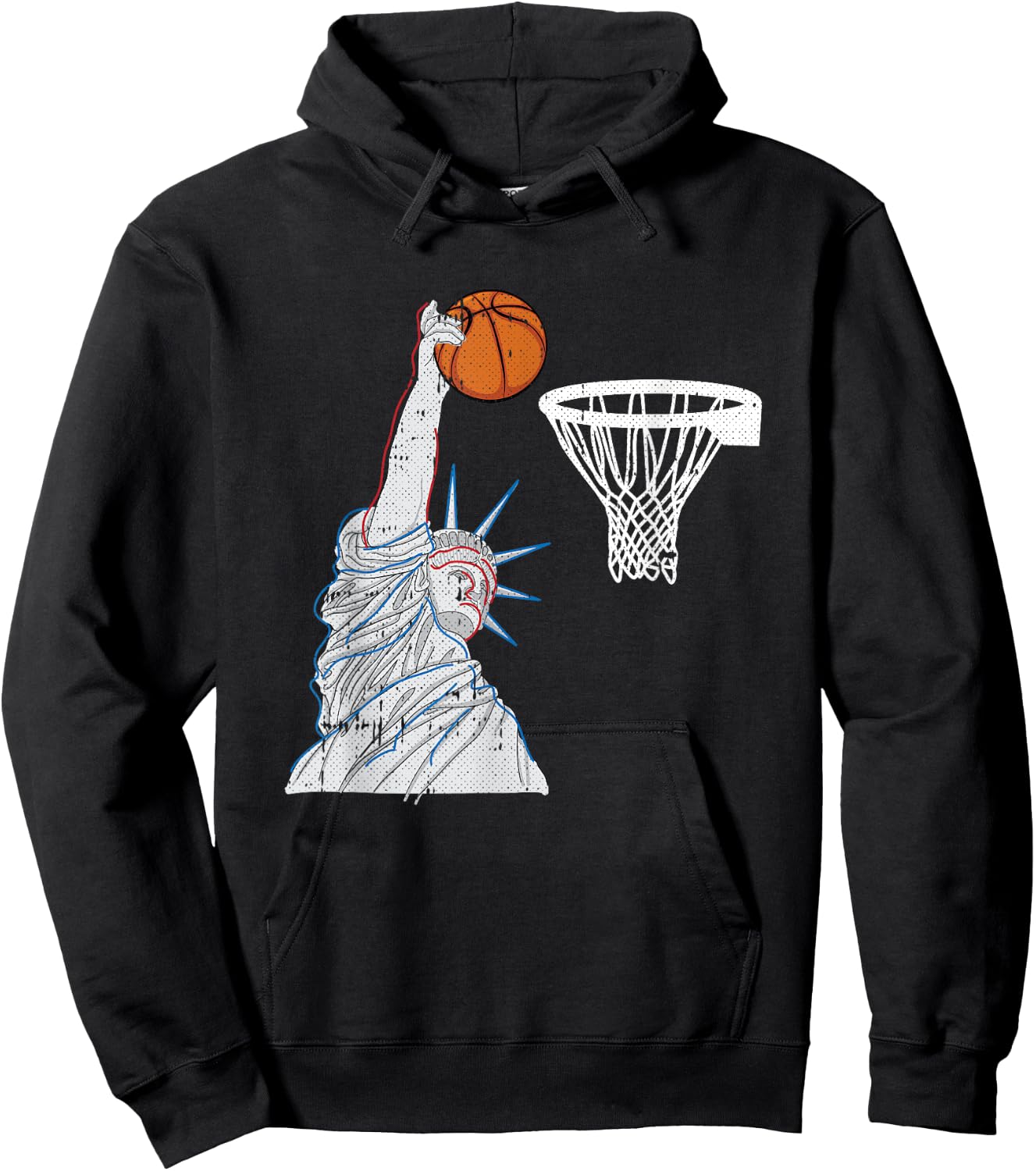 Liberty Dunk 4th Of July Basketball Funny Patriotic American Hoodie - Hoodie | Black