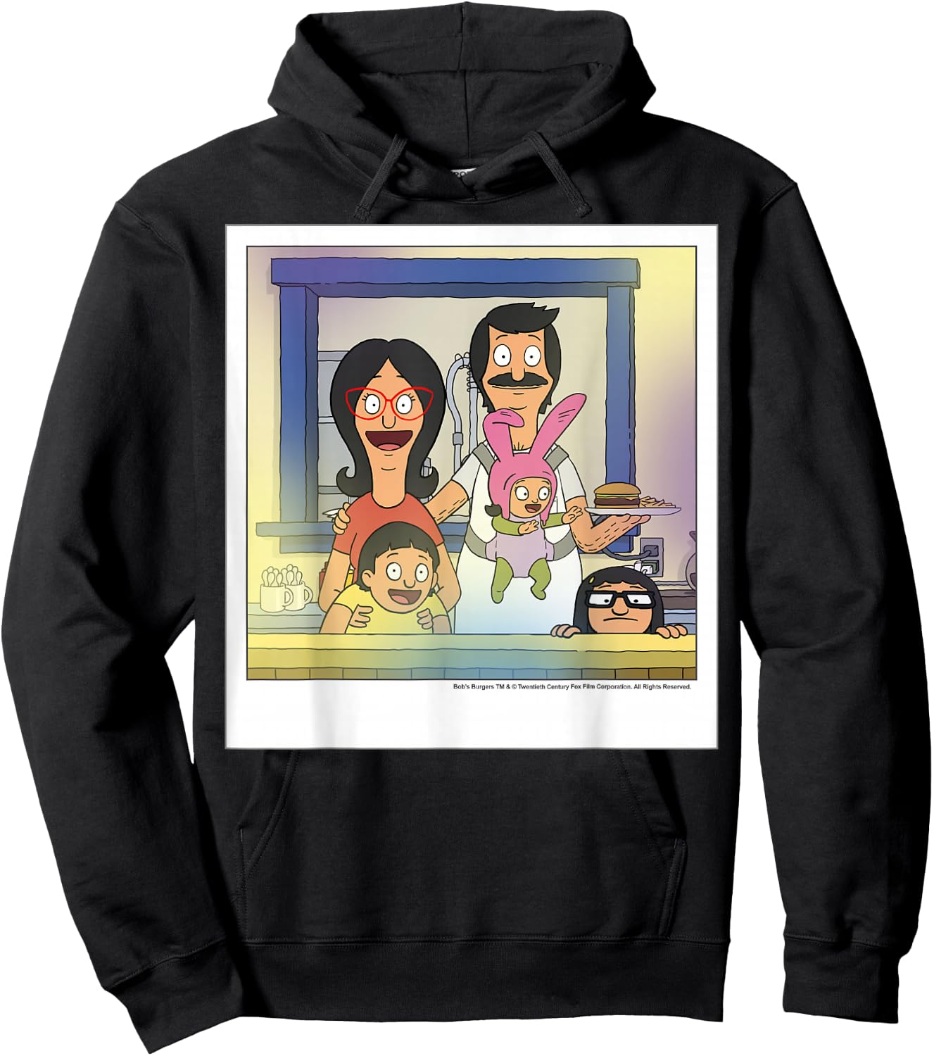 Bob's Burgers Belcher Family Portrait Hoodie - Hoodie | Black