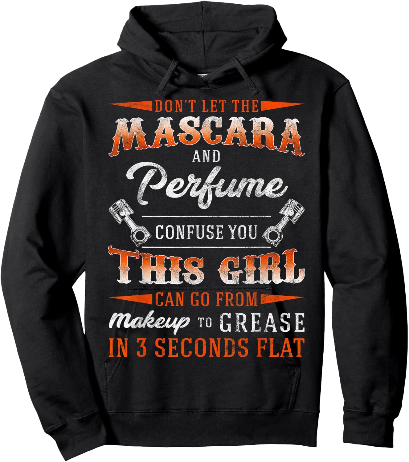 Mascara And Perfume I'm A Female Mechanic Sarcasm GIft Hoodie - Hoodie | Black