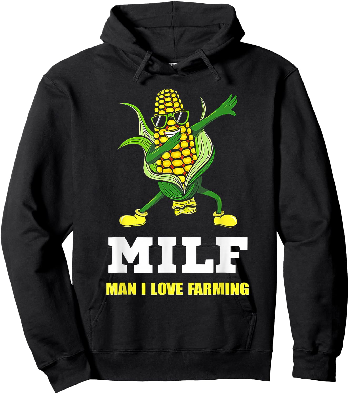 MILF Man I Love Farming Corn Dabbing Hoodie - Hoodie | Black