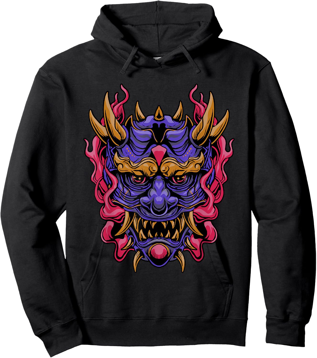 Oni Demon Japanese Devil Hoodie - Hoodie | Black