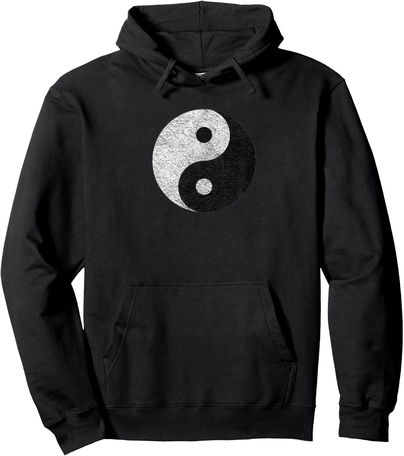 Tao Taoist | Yin Yang | Distressed Vintage | Buddha Inner Hoodie - Hoodie | Black