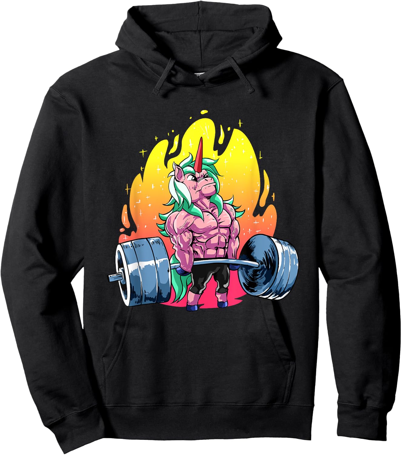 Funny Weightlifting Gift A Unicorn loving Weightlifter Hoodie - Hoodie | Black