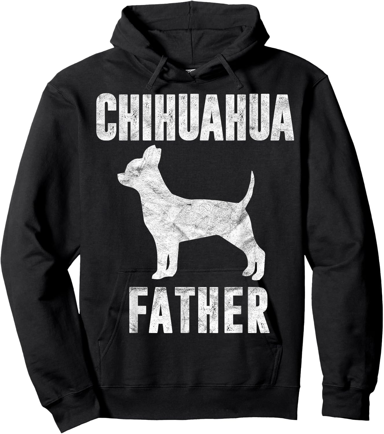 Vintage Chihuahua Dad Gift Chi-chi Father Dog Papa Pet Lover Hoodie - Hoodie | Black