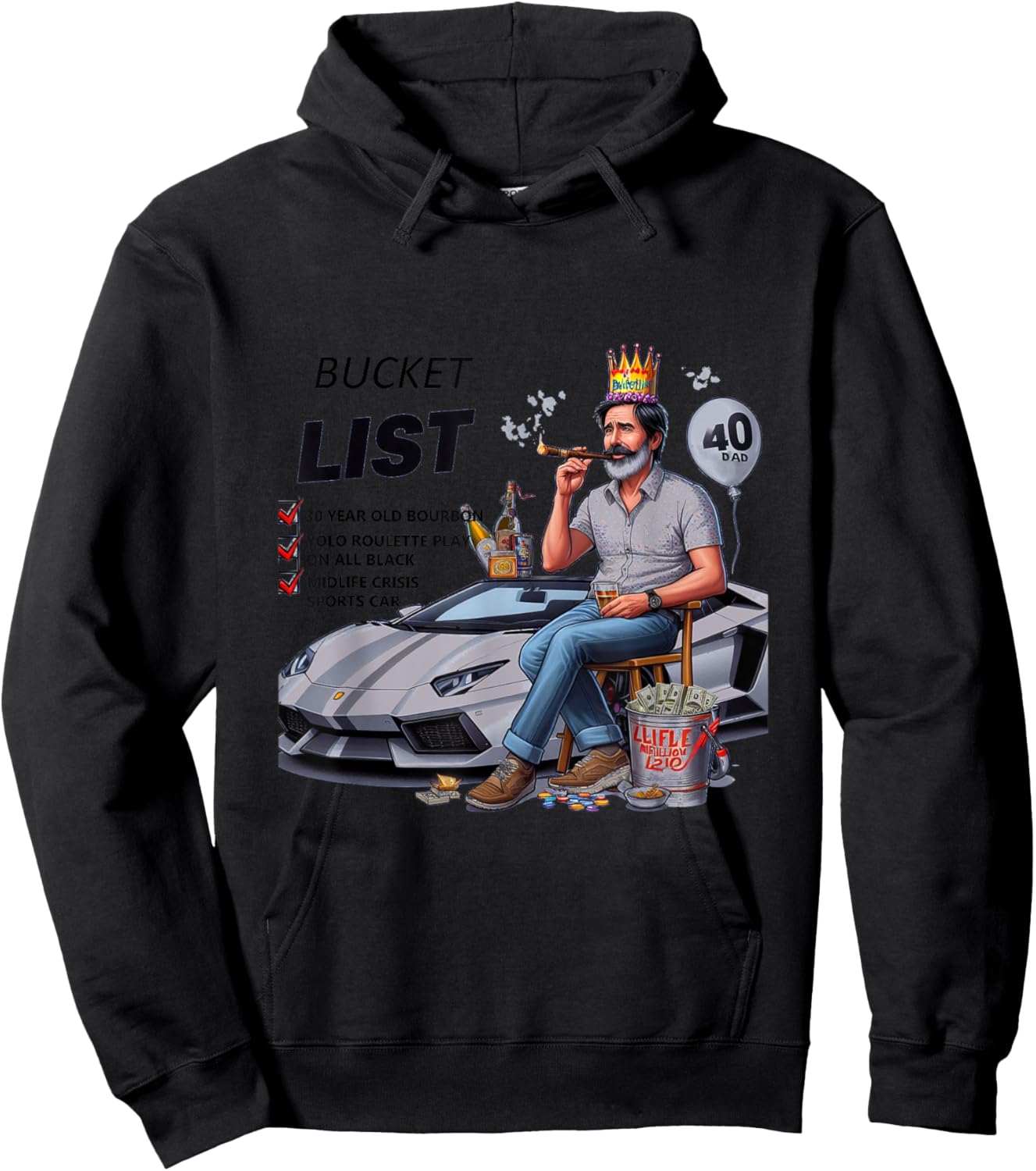 Midlife Crisis Hoodie - Hoodie | Black