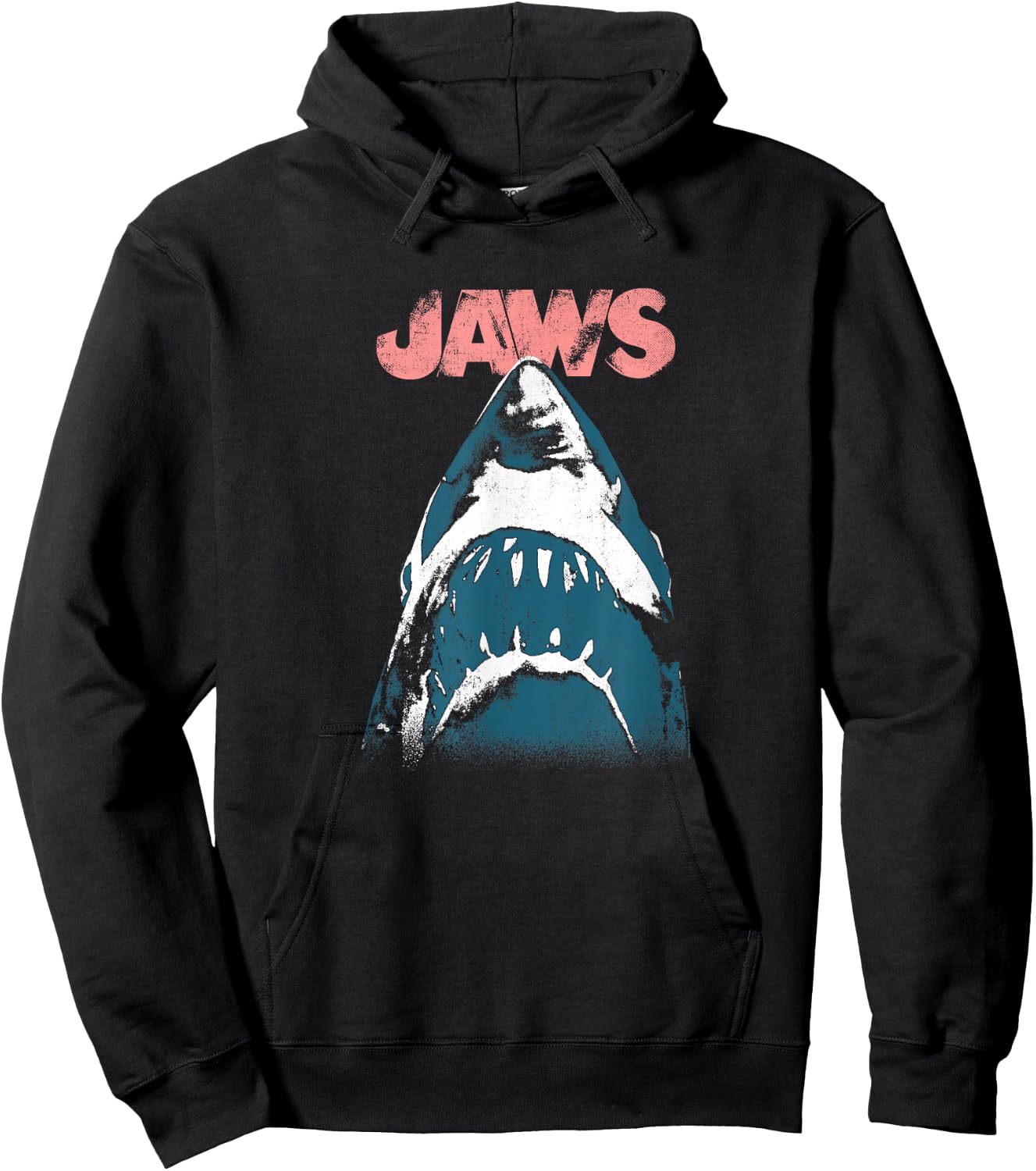 Jaws Distressed Poster Art Hoodie - Hoodie | Black