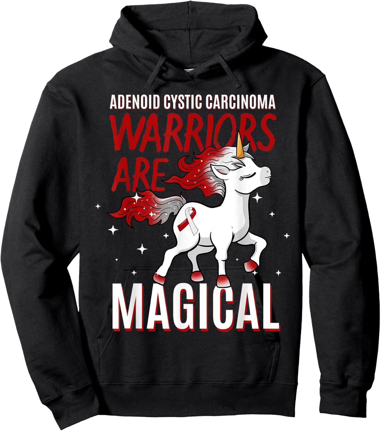 Warriors Are Magical Adenoid Cystic Carcinoma Adenoidcystic Hoodie - Hoodie | Black