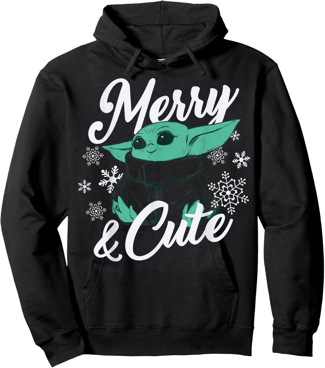 Star Wars The Mandalorian Christmas The Child Merry & Cute Hoodie - Hoodie | Black