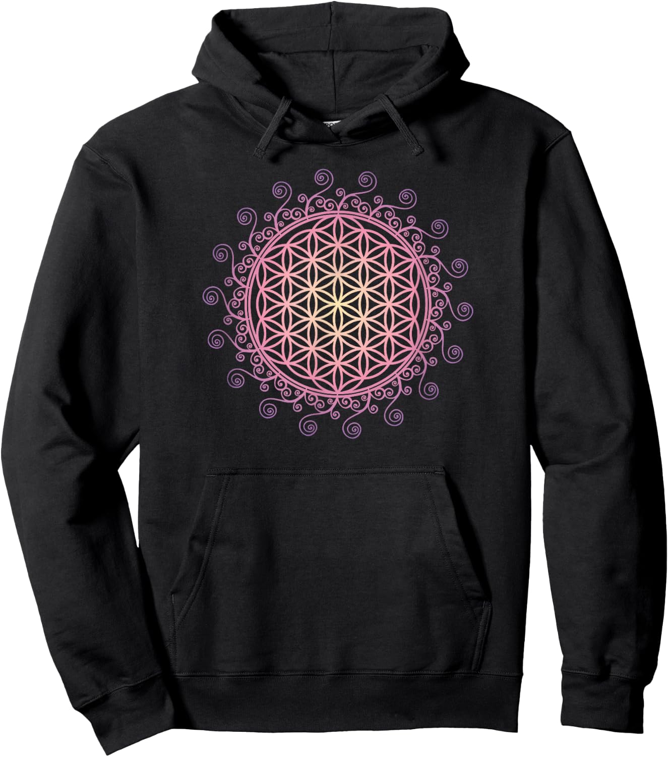 Flower of life, Sacred Geometrie, Yoga, Health, Protection Hoodie - Hoodie | Black
