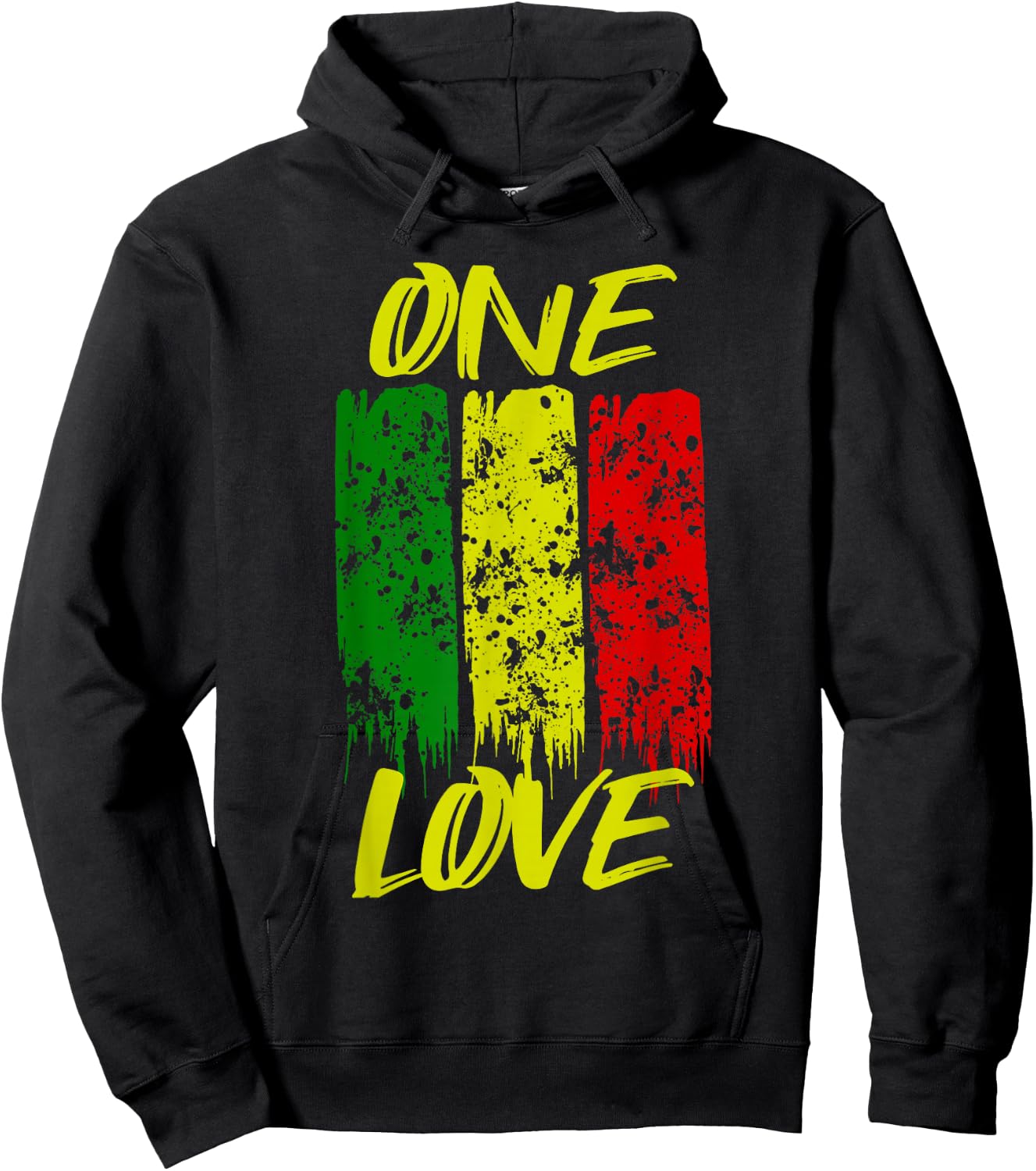 One Love Jamaica Reggae Caribbean Music Rasta Vacation Hoodie - Hoodie | Black