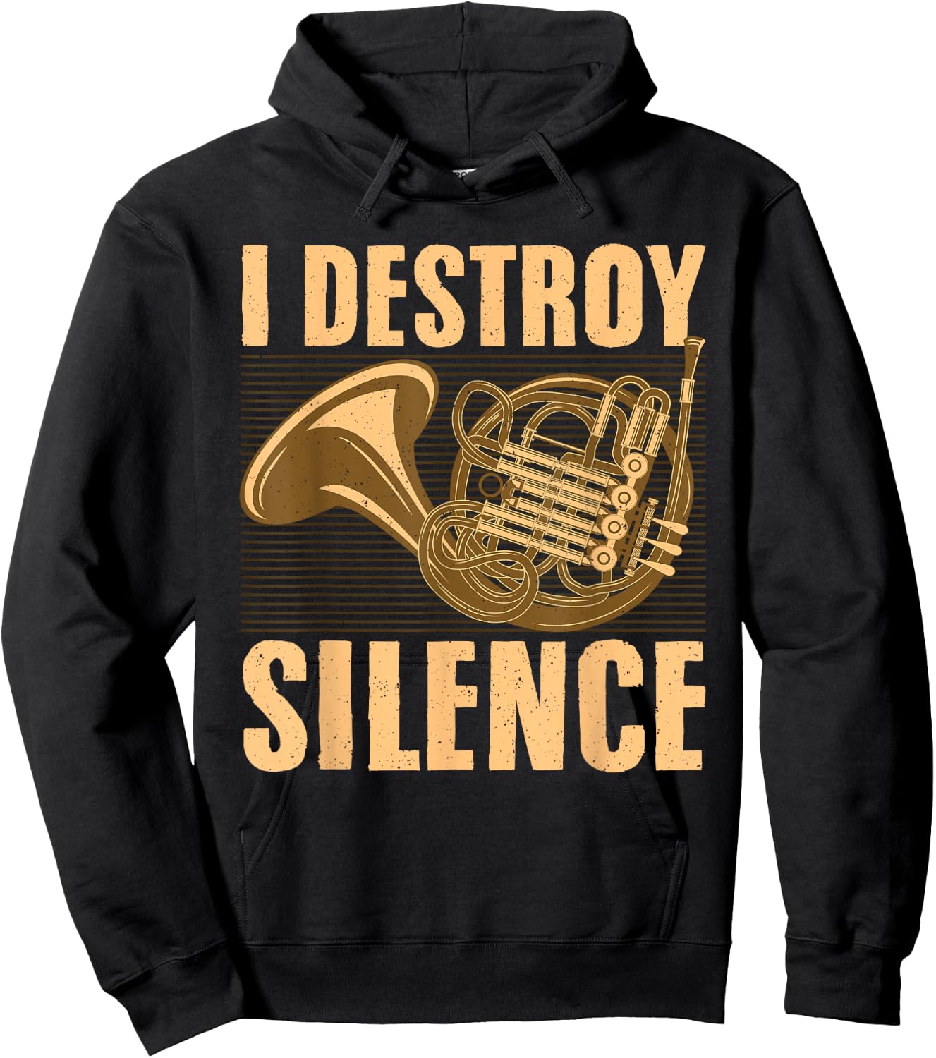 Cool French Horn Art Women Jazz French Horn Lovers Hoodie - Hoodie | Black