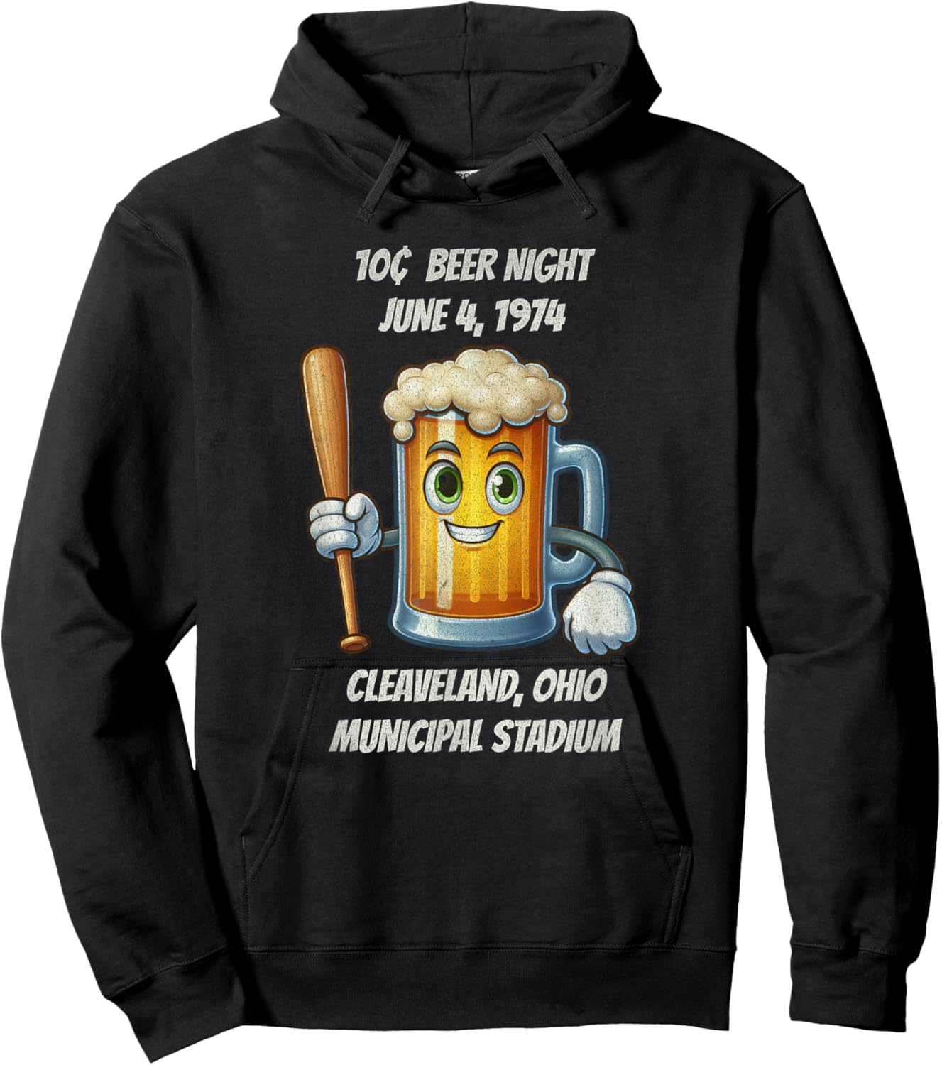 10 cent beer night Cleveland Ohio Hoodie - Hoodie | Black