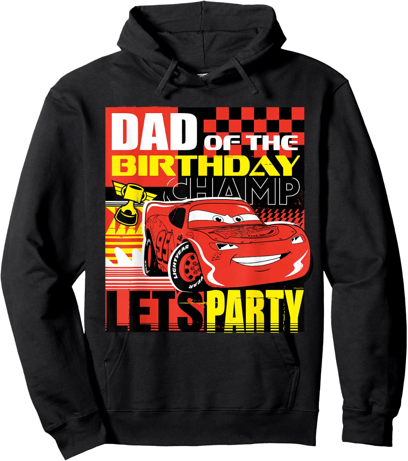 Disney and Pixar’s Cars Dad of the Birthday Champ Party Hoodie - Hoodie | Black