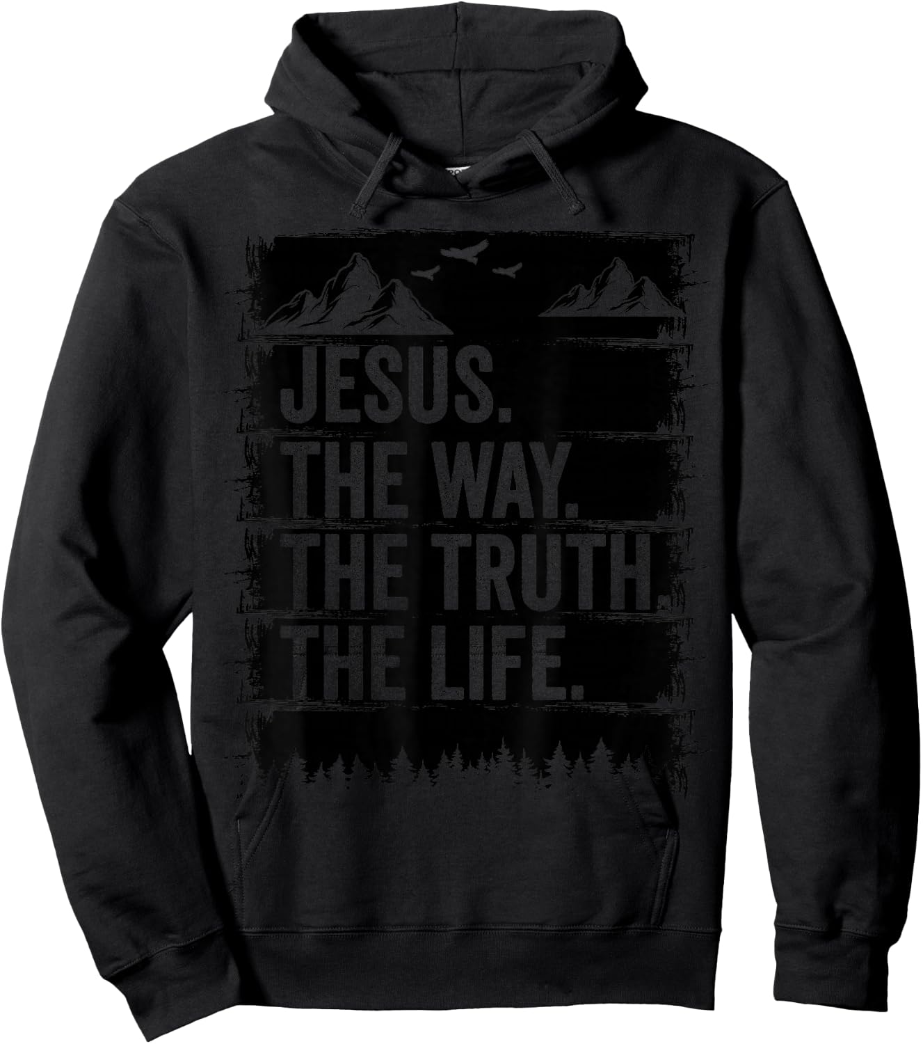 Jesus The Way Truth Life Bible Verse Christian Worship Hoodie - Hoodie | Black