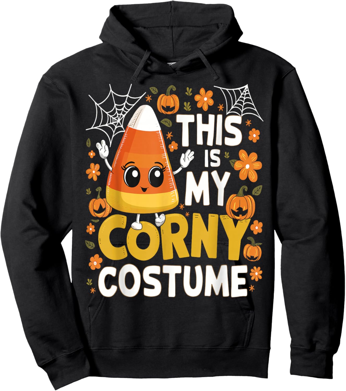 This Is My Corny Costume Funny Candy Corn Halloween Hoodie - Hoodie | Black