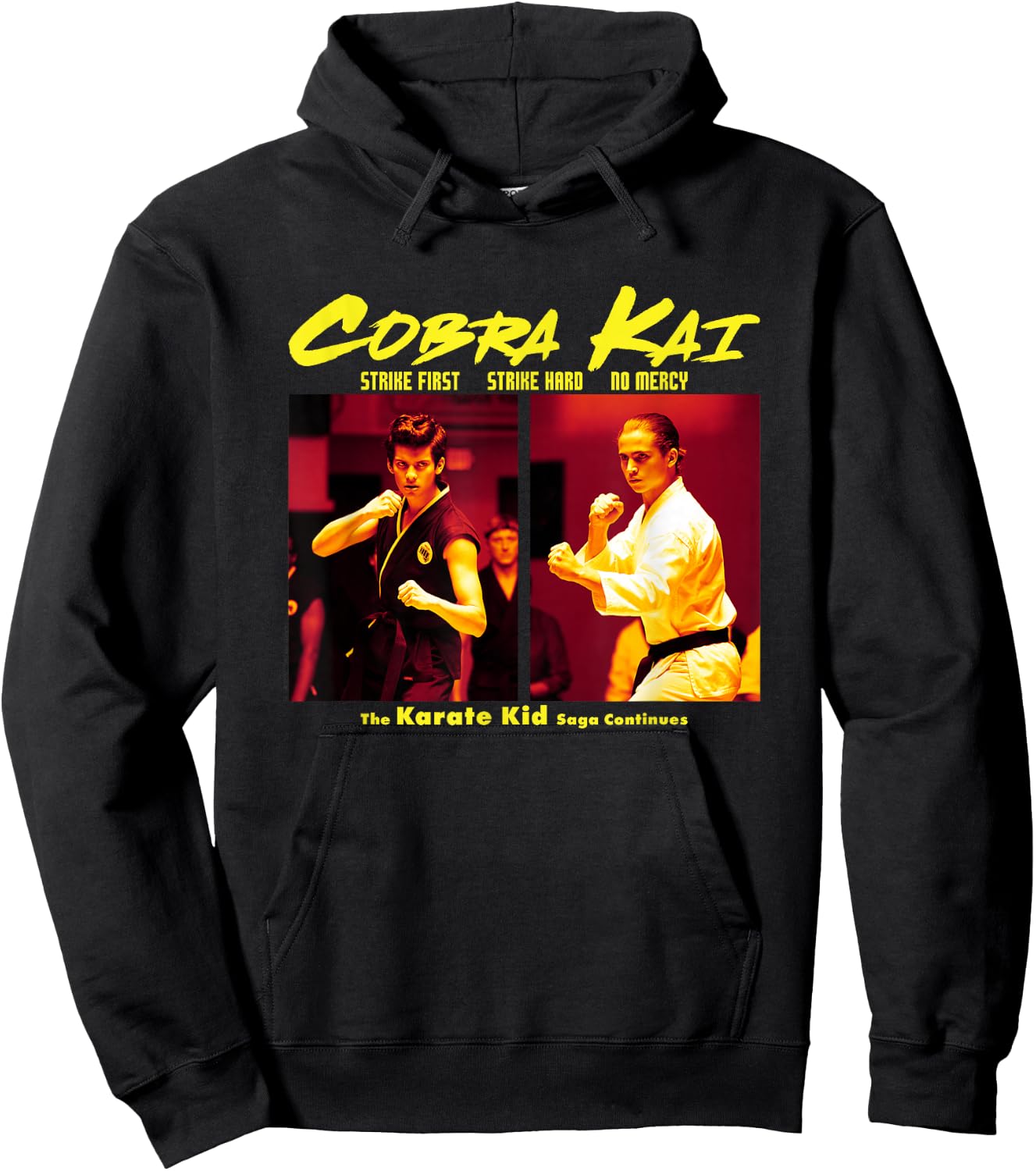 Cobra Kai The Saga Continues Poster Hoodie - Hoodie | Black