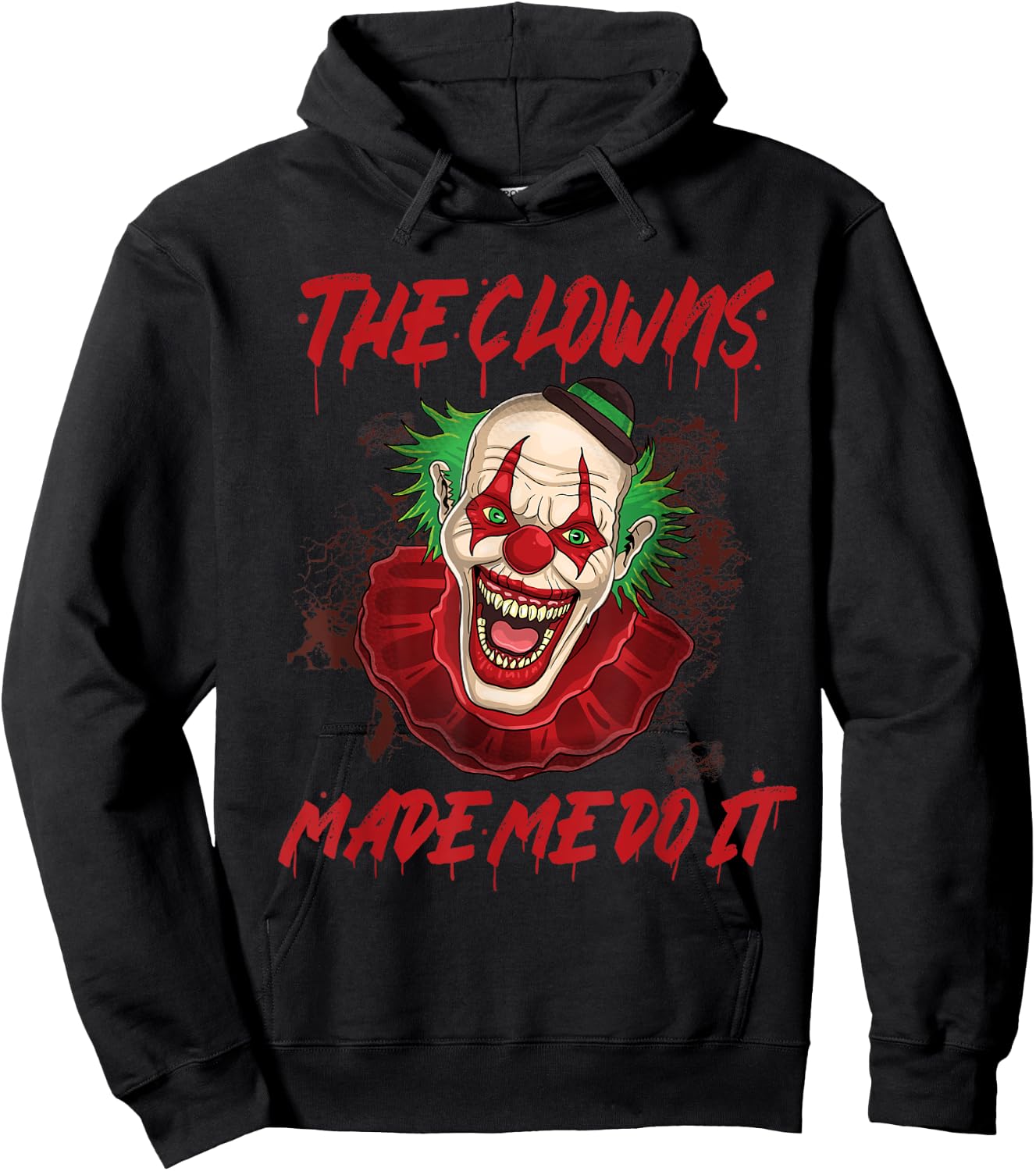 Halloween Clown Free Hugs KIller Evil Laughing Joker Scary Hoodie - Hoodie | Black